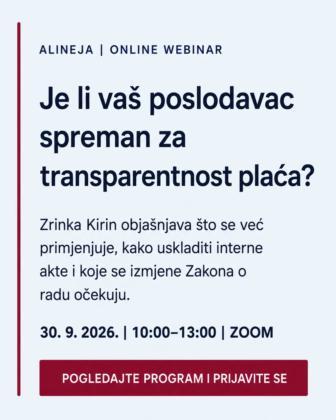 Transparentnost placa tekst banner Alineja mobile